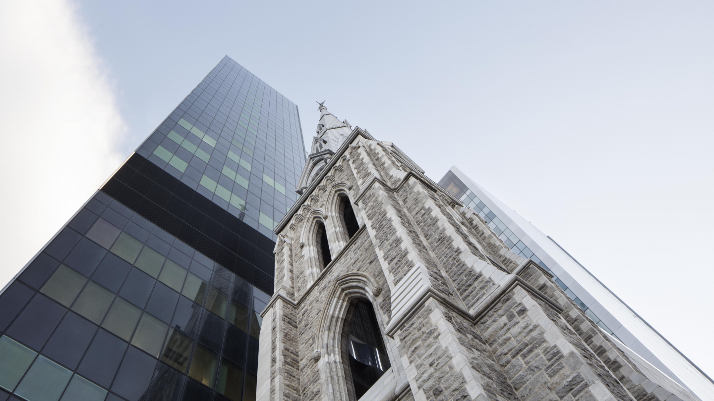 Le clocher du CHUM cité à titre d'exemple de préservation à Radio-Canada